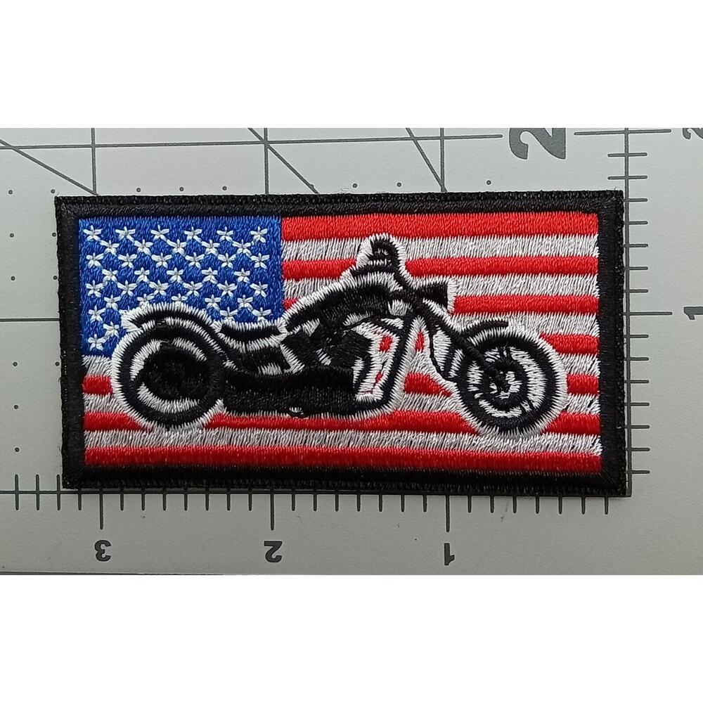 USA Flag Motorcycle Patch